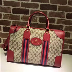 Gucci large tote gray v red handbag shoulder bag 6397