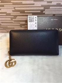 Gucci GG black wallet zipper bag 6312