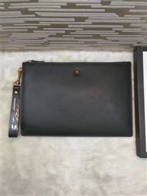 Gucci large black clutch zipper bag 6319
