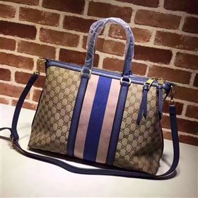 Gucci large shoulder tote blue gray bag 6441