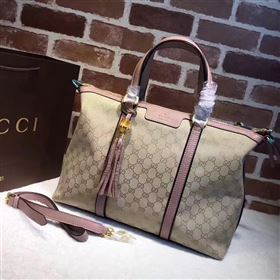 Gucci large shoulder tote pink gray bag 6443