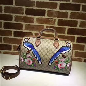 Gucci large Boston with tan leather tote shoulder bag 6448