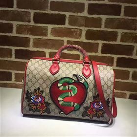 Gucci large Boston with red leather tote shoulder bag 6449