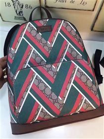 Gucci large backpack tri red gray bag 6453