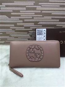 Gucci stud zipper wallet nude bag 6486