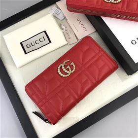 Gucci zipper wallet red bag 6406