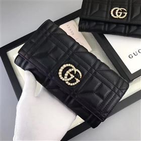 Gucci 2 fold wallet black bag 6410