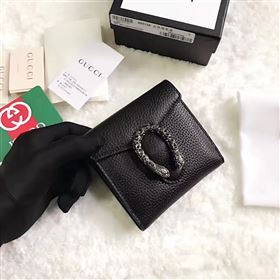 Gucci padlock 3 fold wallet black bag 6419