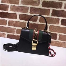 Gucci mini Sylvie top black handle bag 6421