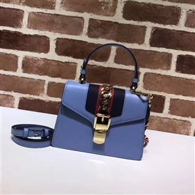 Gucci mini Sylvie top blue handle bag 6424