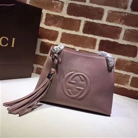 Gucci small soho shoulder tote pink bag 6438