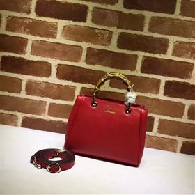 Gucci small mini red shoulder bamboo bag 6544