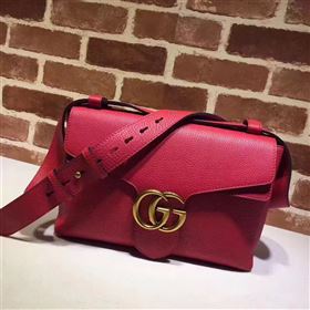 Gucci GG red shoulder flap bag 6546