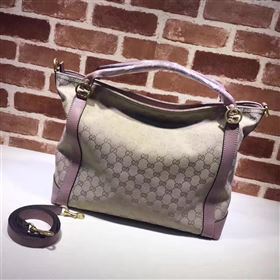 Gucci gray pink GG top tote handle bag 6572