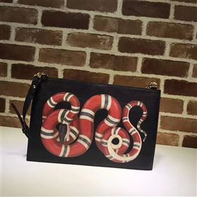 Gucci large zipper clutch black bag 6580