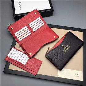 Gucci large wallet black red with bag 6586