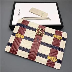 Gucci cream wine large clutch GG bag 6592