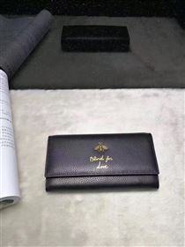 Gucci black 2 wallet fold bag 6598