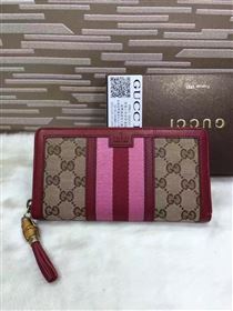 Gucci zipper wallet gray pink wine bag 6500
