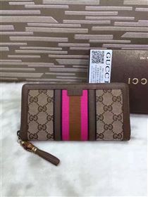Gucci zipper wallet pink gray bag 6502