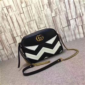 Gucci GG shoulder black cream with bag 6519