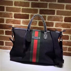 Gucci large canvas shoulder tote black bag 6531