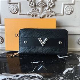 LV Louis Vuitton M62522 Twist Zippy Wallet Epi Leather Essential V Handbag Bag Black 6640