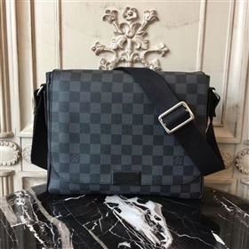 Men LV Louis Vuitton District Small Messenger Bag N41260 Damier Handbag Gray 6641