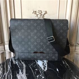 Men LV Louis Vuitton Monogram Large Explorer Messenger Bag M40539 Handbag Gray 6649