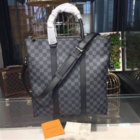 LV Men Louis Vuitton Anton Tote Handbag N40000 Damier Briefcafe Bag Gray 6654