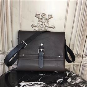 LV Men Louis Vuitton Canyon Messenger Bag M54963 Real Leather Handbag Brown 6659