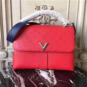 M42905 LV Louis Vuitton Very One Handle Bag Monogram Real Leather Handbag Red 6685