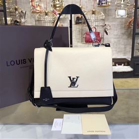 M50250 LV Louis Vuitton Lockme II Bag Veau Twist Real Leather Handbag White 6690