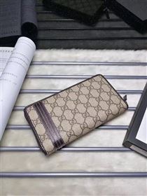 Gucci GG gray wallet zipper bag 6601