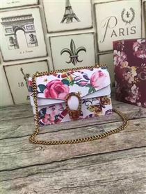 Gucci medium padlock 28cm shoulder flower cream bag 6606