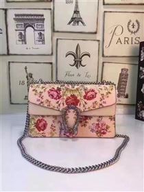 Gucci medium padlock 28cm shoulder flower pink bag 6607