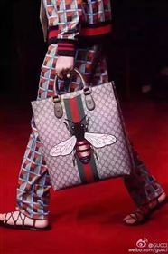 Gucci fashion show tote gray red with bag 6609