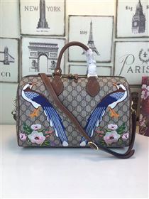 Gucci medium boston gray tan with bag 6615