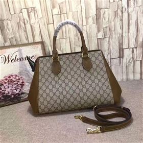 Gucci large GG shoulder tote gray tan with bag 6622