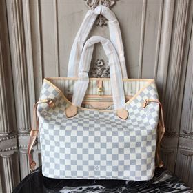 LV Louis Vuitton Monogram Neverfull 32 MM Handbag N41361 Damier Bag White 6628