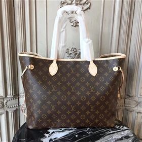 LV Louis Vuitton Monogram Neverfull 40 GM Handbag M40990 Tote Bag Brown 6632