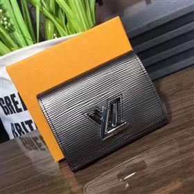 LV Louis Vuitton Twist Epi Leather Short Wallet Clutch Handbag M62055 Bag Gray 6634
