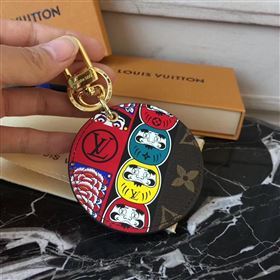 LV Louis Vuitton Monogram illustre Kabuki Daruma Bag Charm and Key Holder Brown MP1958 6762