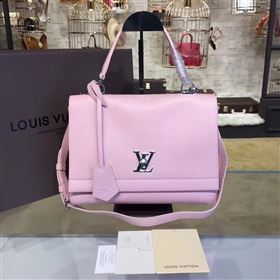 M50250 LV Louis Vuitton Lockme II Bag Veau Twist Real Leather Handbag Pink 6771