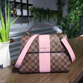 N64417 LV Louis Vuitton Damier Bond Street Bag Real Leather Handbag Pink 6700