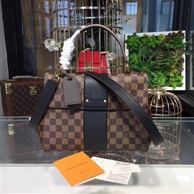 N64416 LV Louis Vuitton Damier Bond Street Bag Real Leather Handbag Black 6702