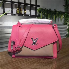 M54997 LV Louis Vuitton My Lockme Bag Twist Real leather Handbag Rose 6722