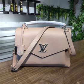 M54877 LV Louis Vuitton My Lockme Bag Twist Real leather Handbag Apricot 6724