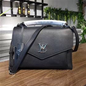 M54849 LV Louis Vuitton My Lockme Bag Twist Real leather Handbag Black 6725