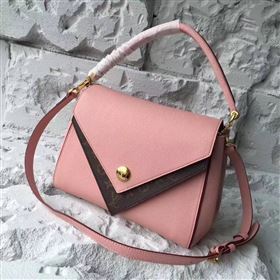 M54440 LV Louis Vuitton Monogram Double V Handbag Real Leather Bag Pink 6737